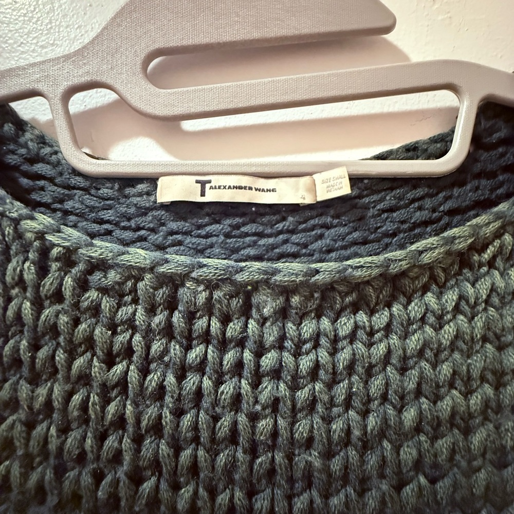Alexander Wang Chunky Forest Green Knit Sweater